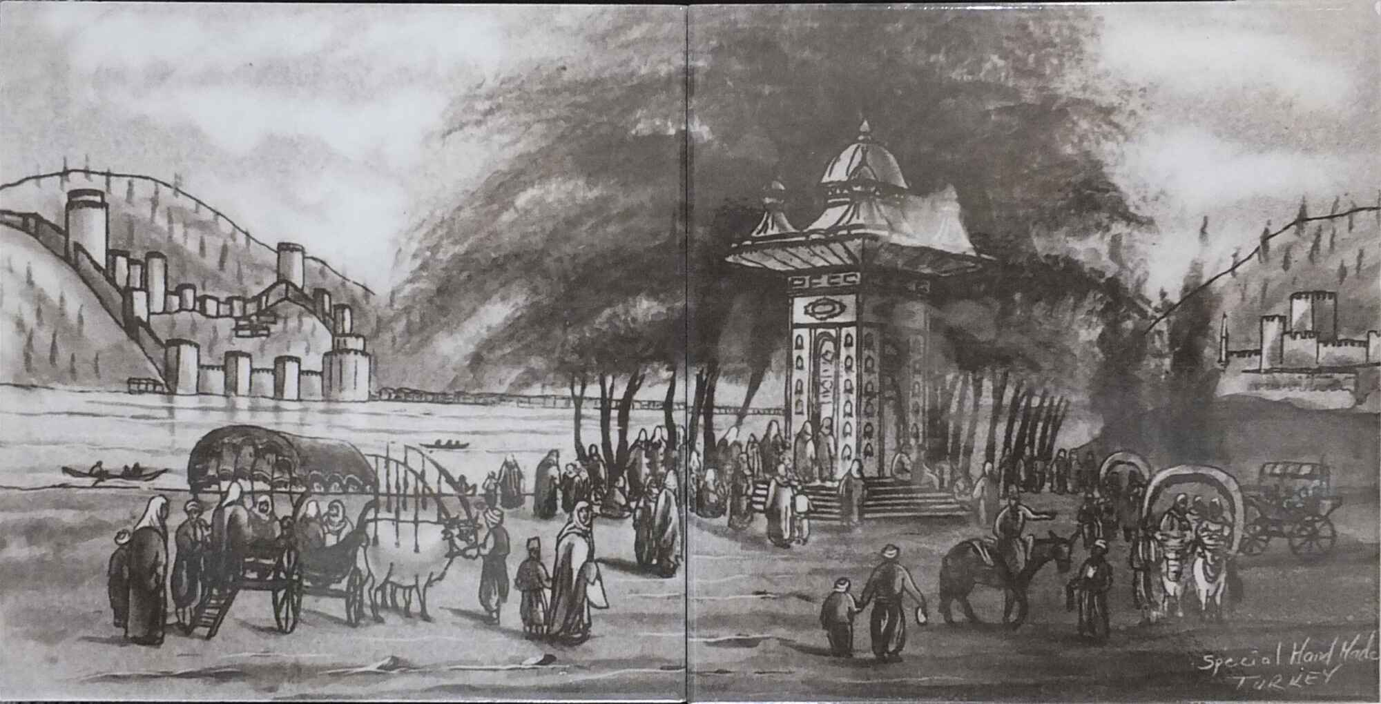 20x40 cm Çini Pano - YK39